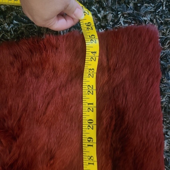 Hilary Radley Red Wool Mix Zip Up Hooded Coat Size L - Picture 15 of 15